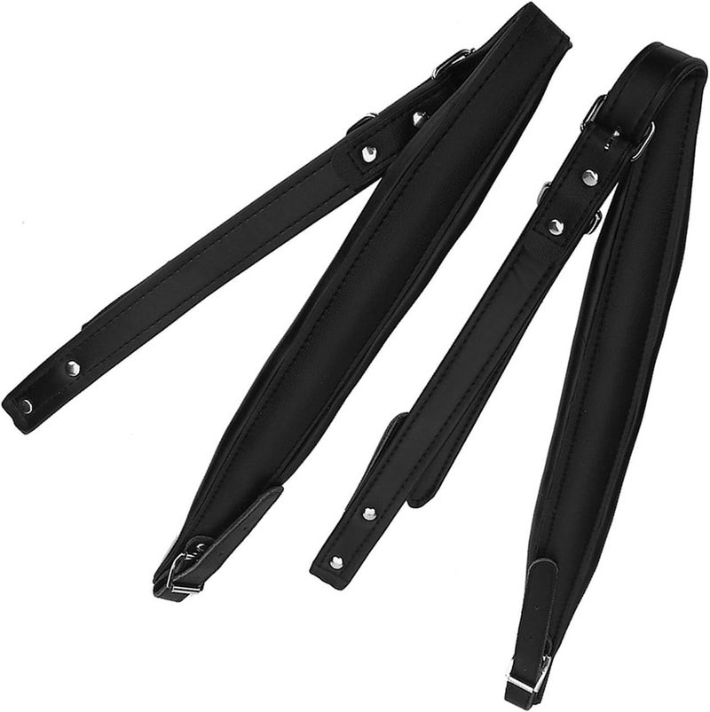 Cocoarm Accordion Harness Straps, Adjustable Accordion Shoulder Belts for 16-120 Bass Accordion, Soft PU Leather Accordion (Black) - Image 4